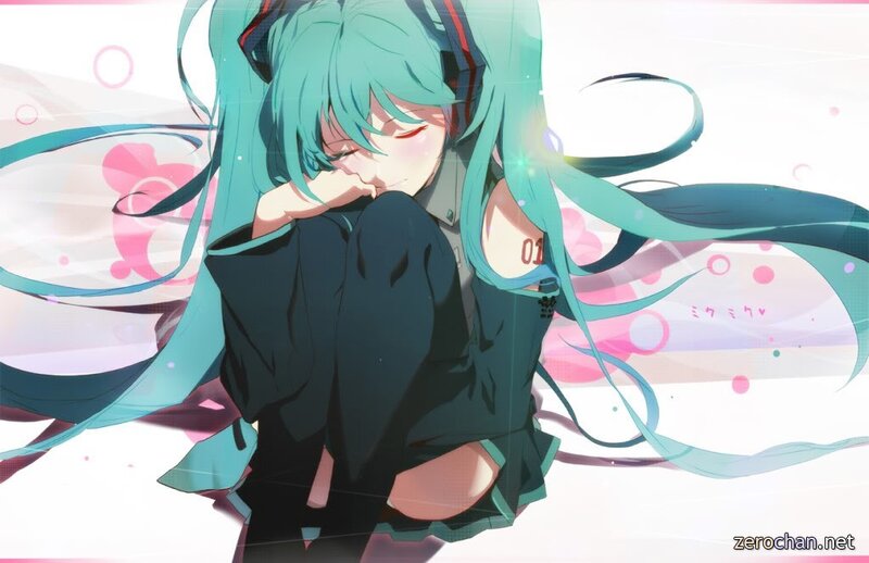 Miku with headphones