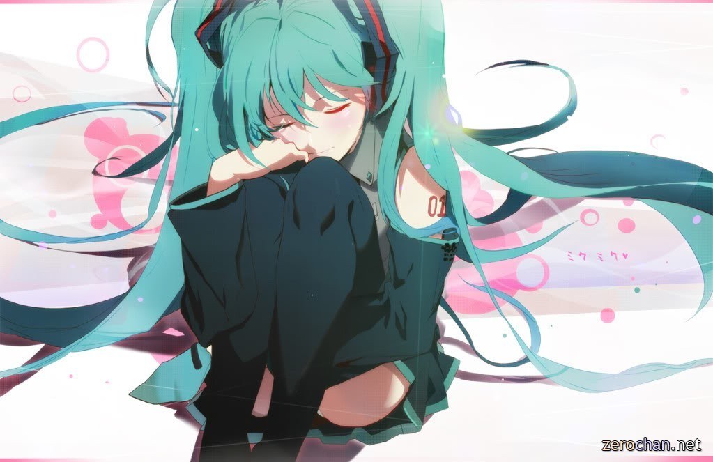 Miku with headphones