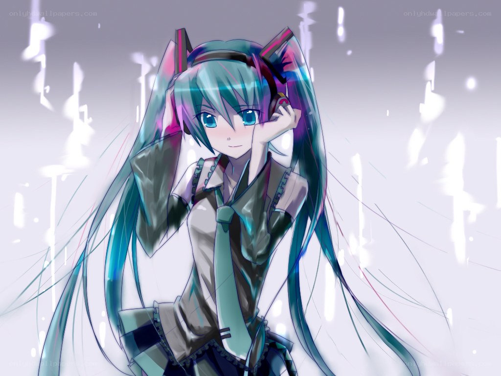 Miku with headphones