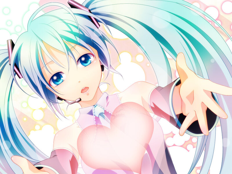 Miku with heart gesture