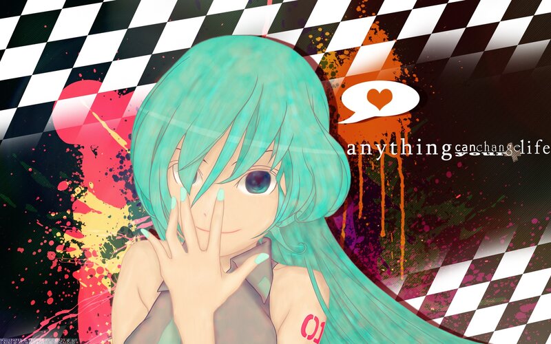 Miku with heart speech bubble