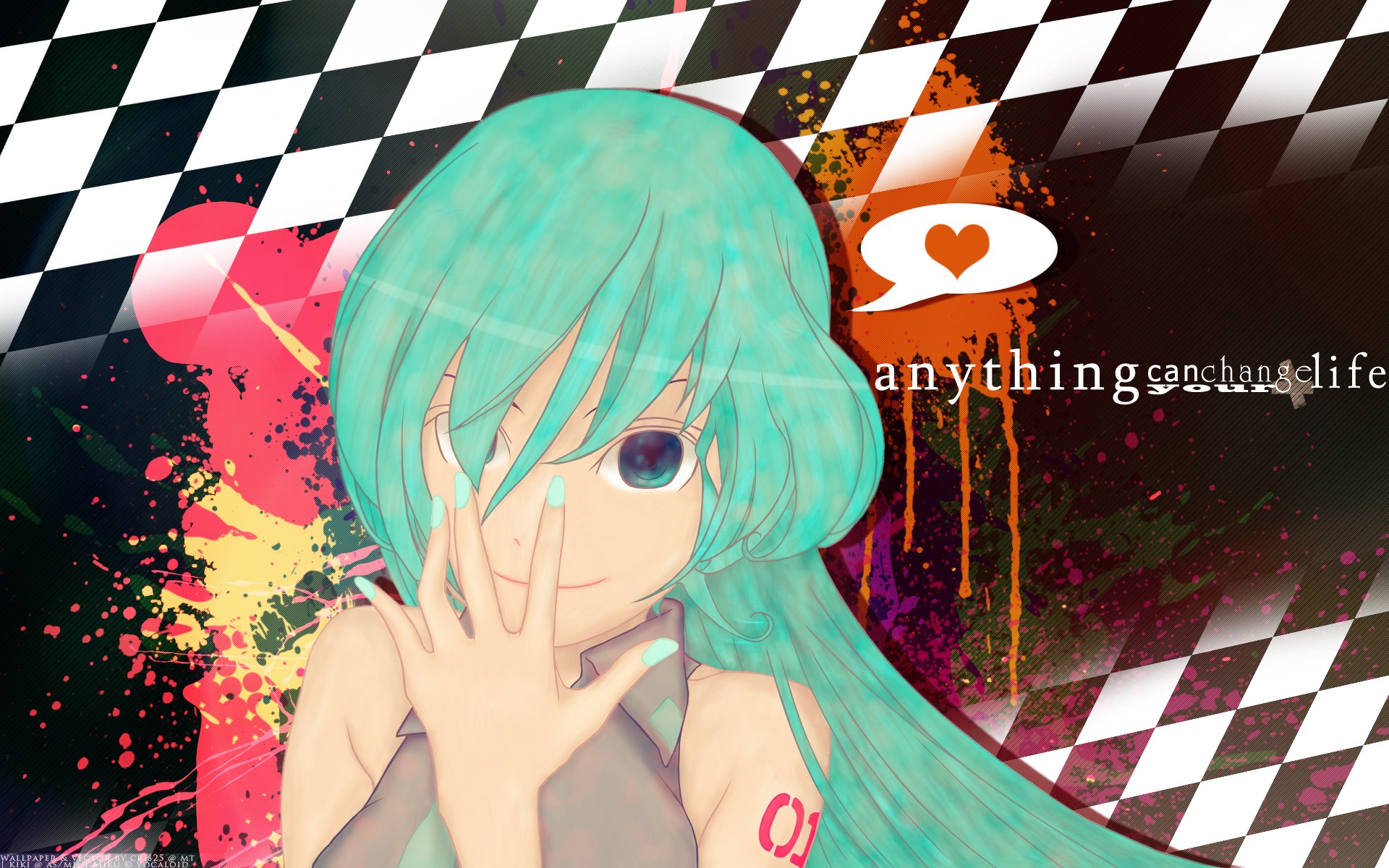 Miku with heart speech bubble
