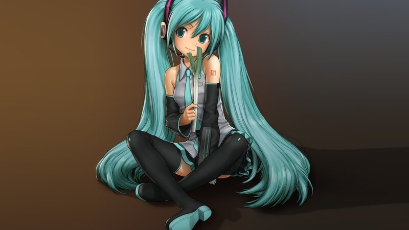 Miku with leek