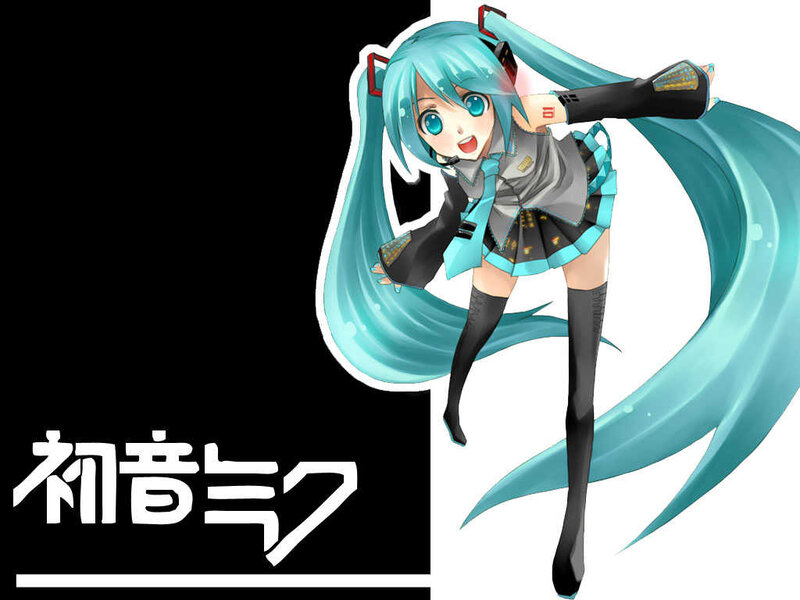 Miku with Long Blue Hair — Cyan