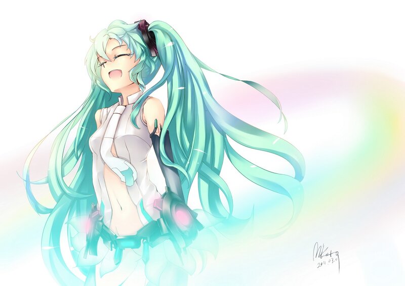 Miku with long hair