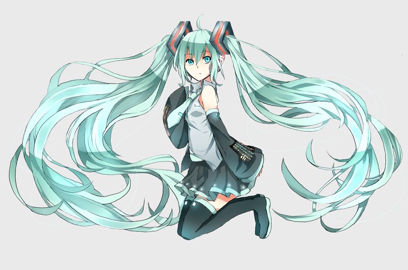 Miku with long hair