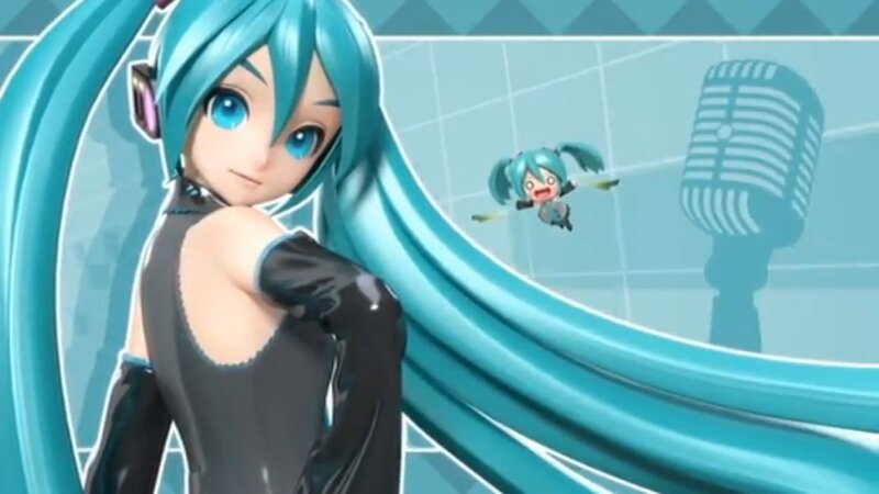 Miku with Long Hair — Cyan, Playful