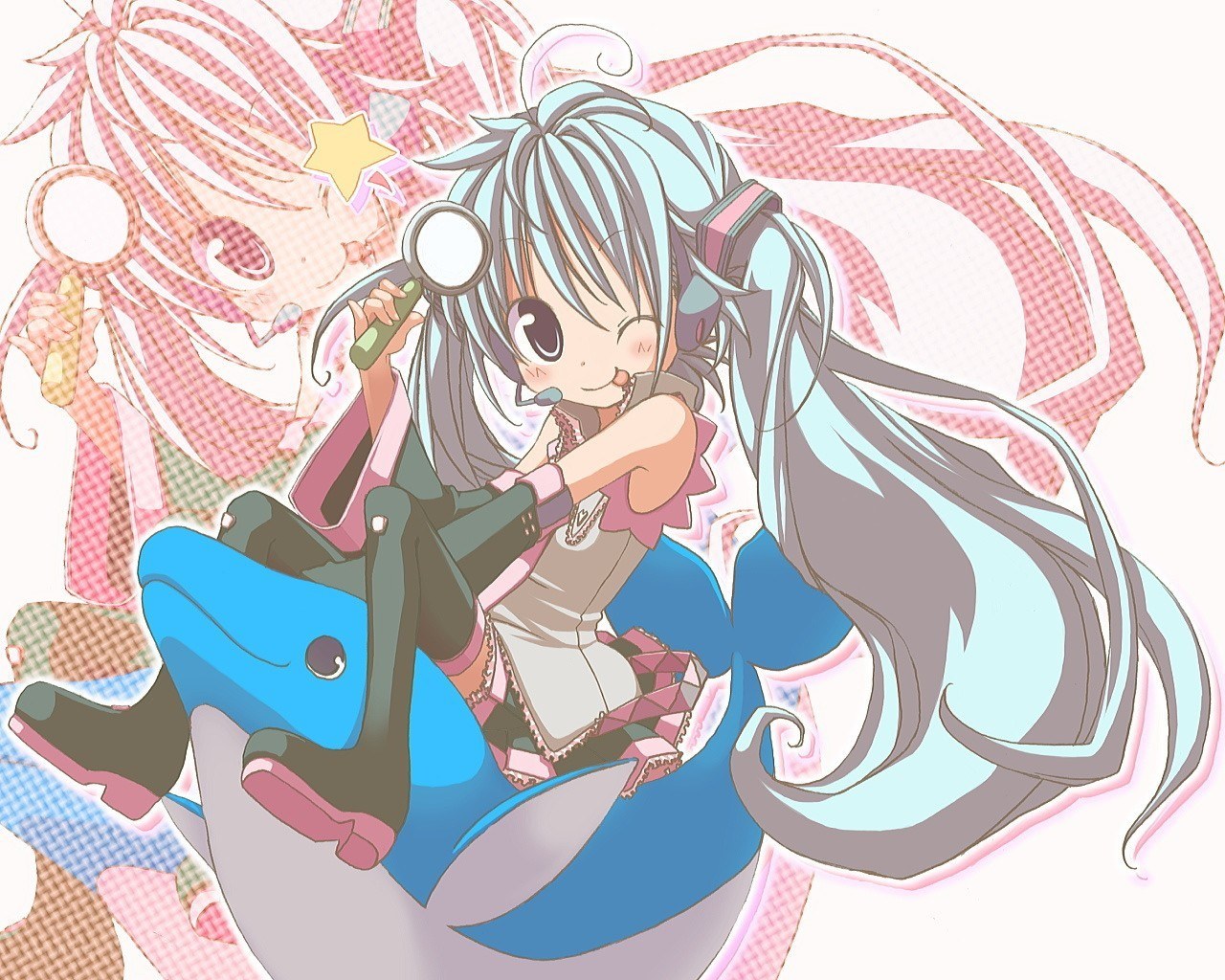 Miku with magnifying glass