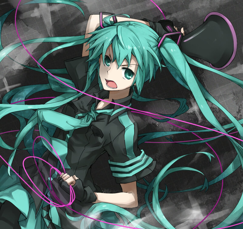 Miku with megaphone