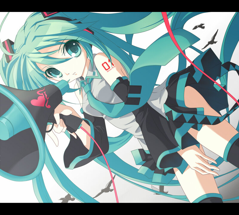 Miku with megaphone