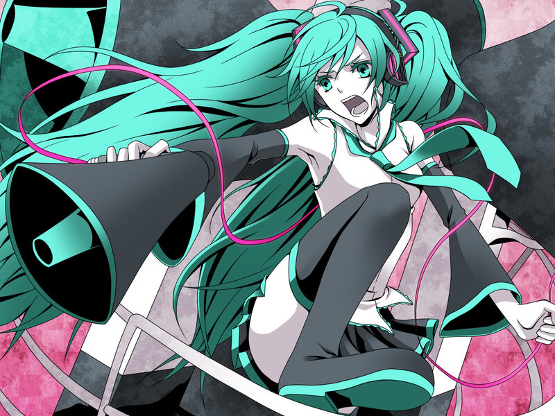 Miku with megaphone
