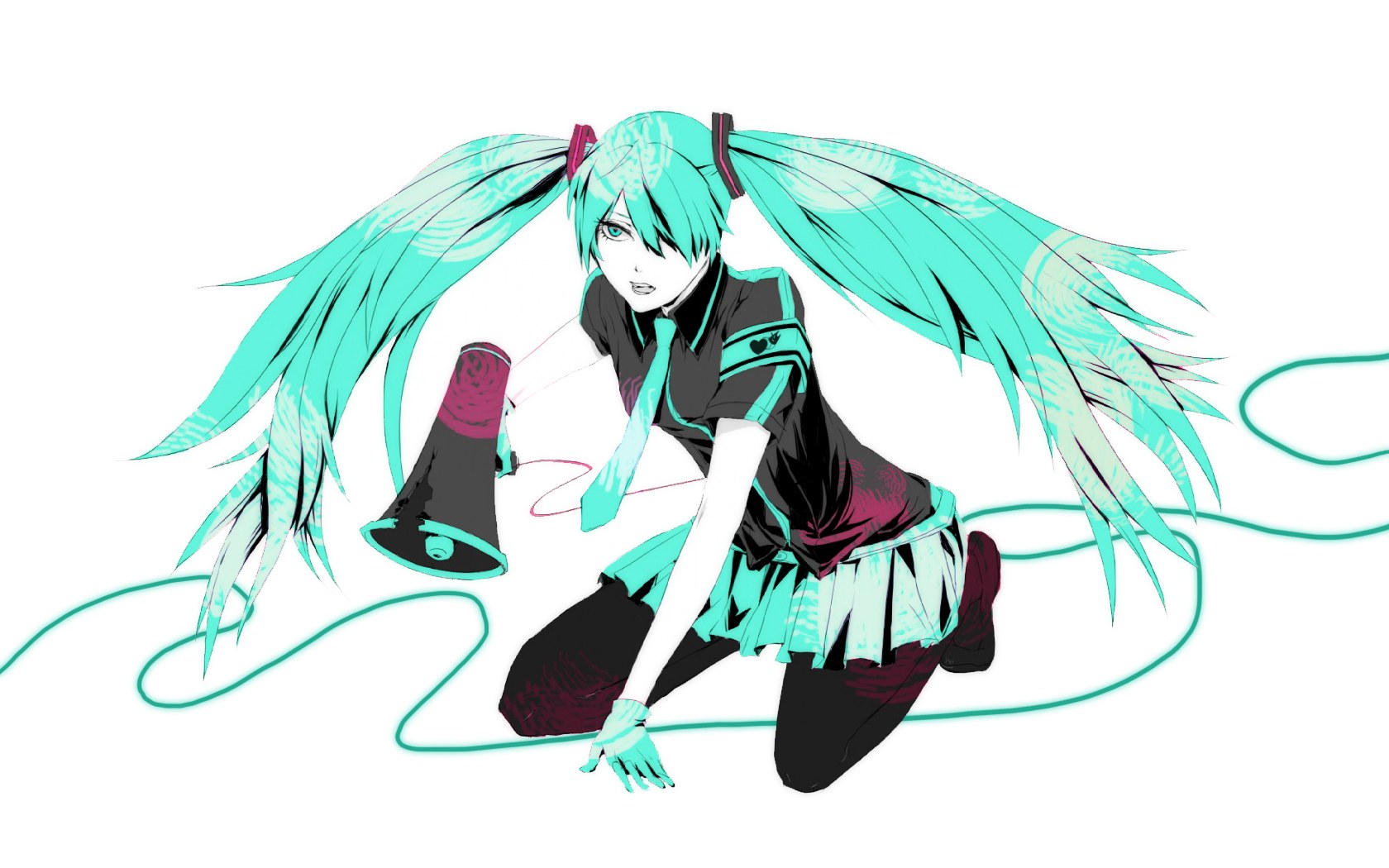 Miku with megaphone
