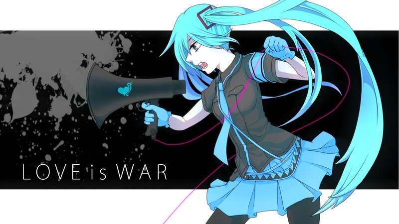 Miku with megaphone