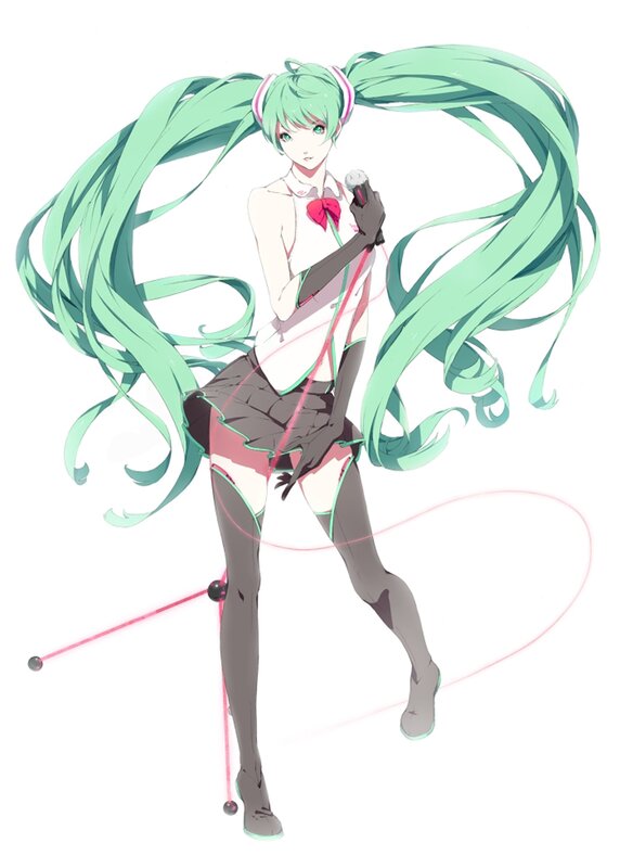 Miku with microphone