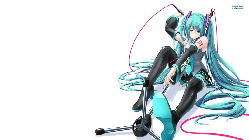 Miku with microphone