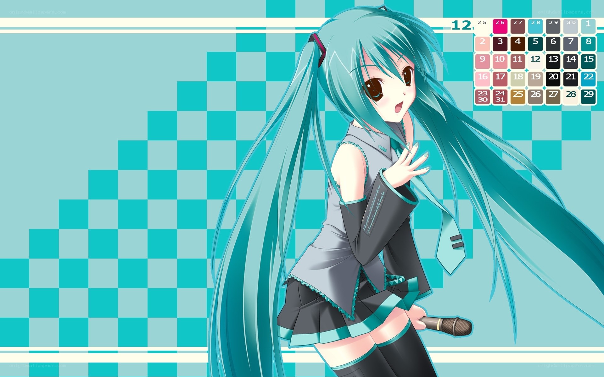 Miku with microphone