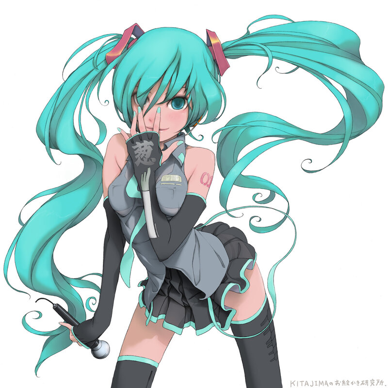 Miku with microphone