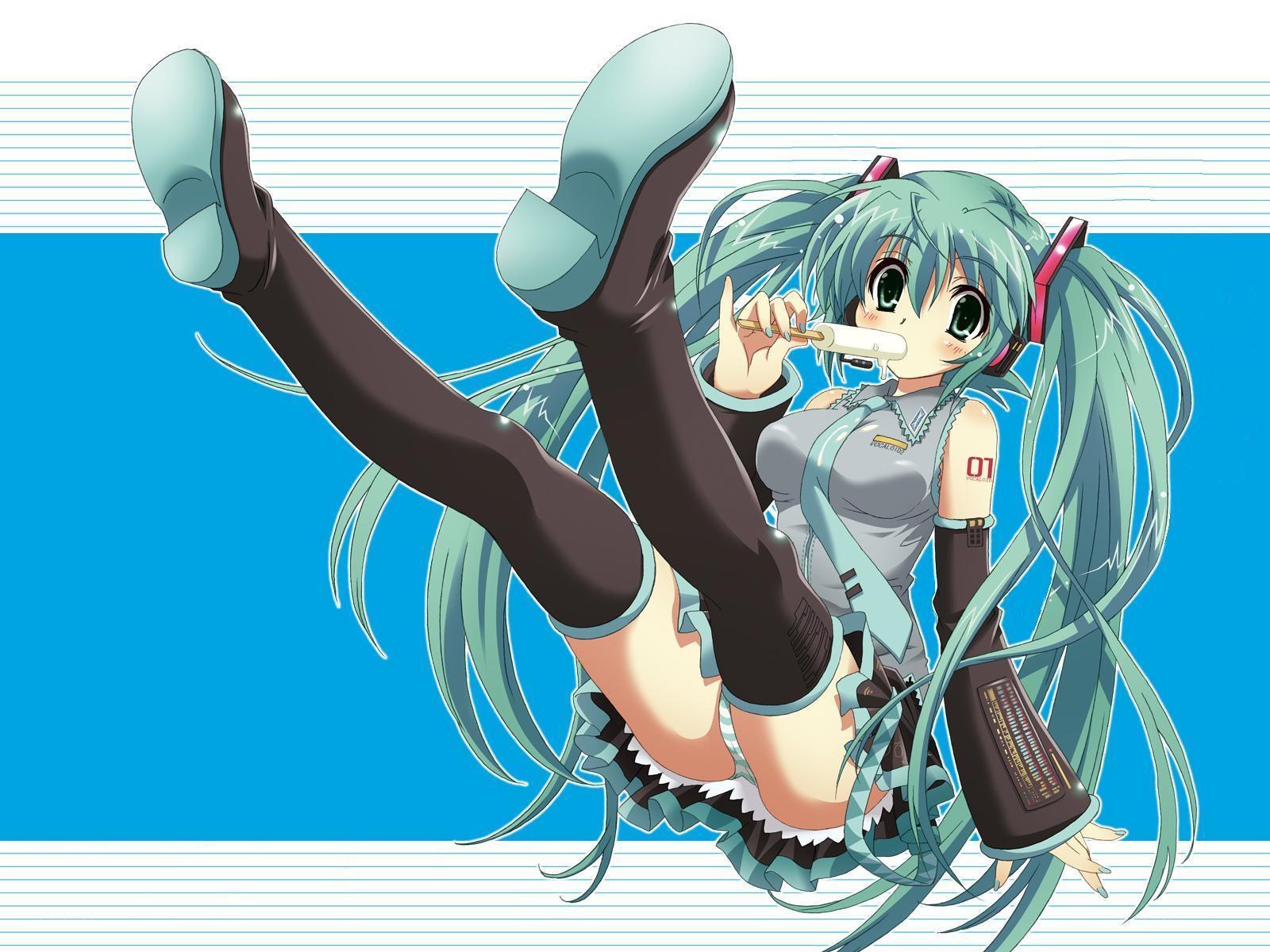 Miku with microphone