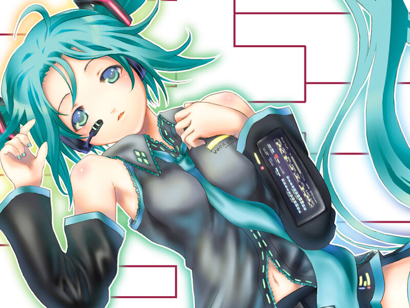 Miku with microphone