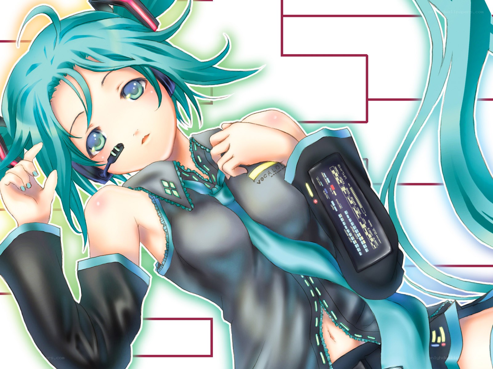 Miku with microphone