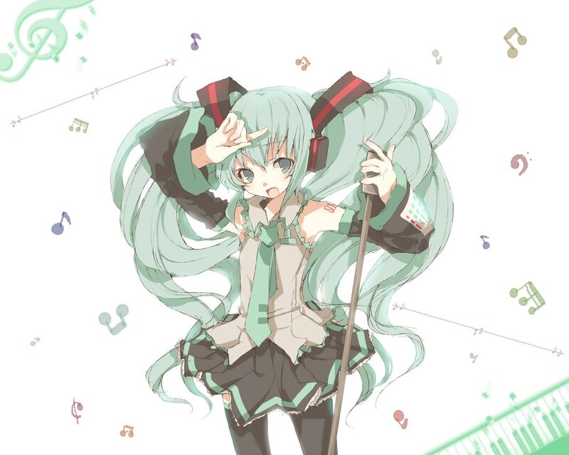 Miku with microphone