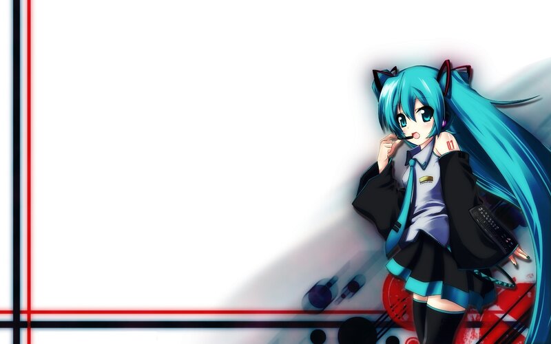 Miku with microphone