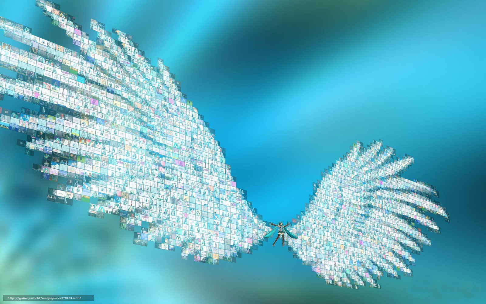 Miku with mosaic wings