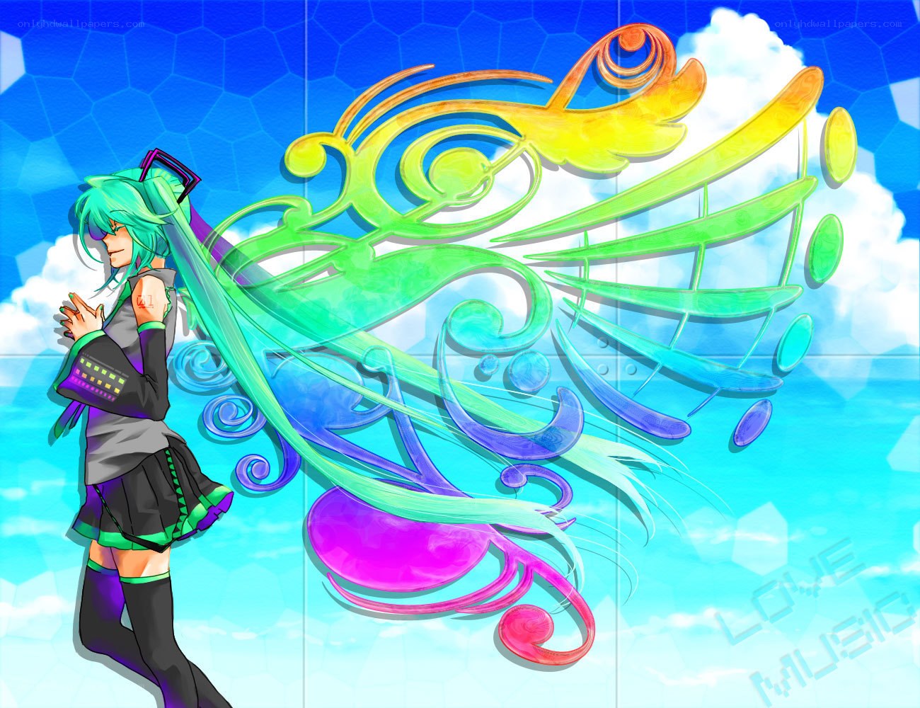 Miku with musical wings