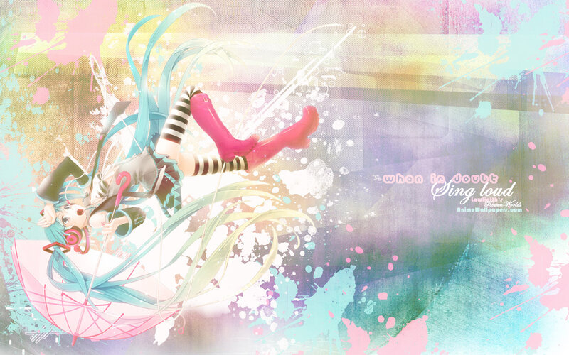 Miku with pink umbrella