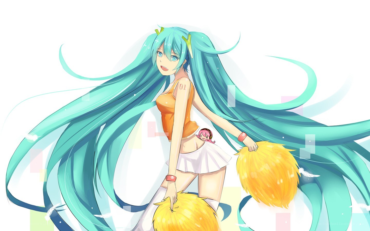 Miku with pom-poms