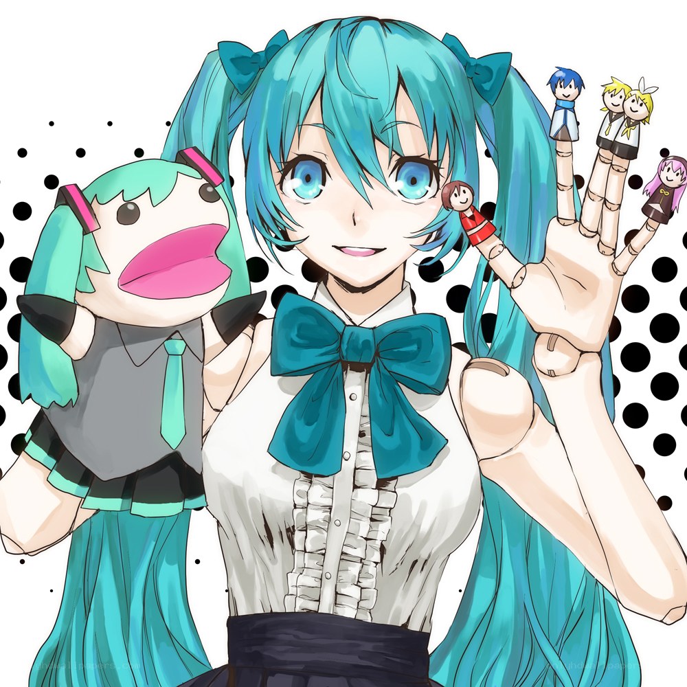 Miku with puppets and fingerlings