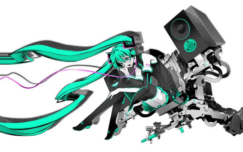 Miku with robotic speaker
