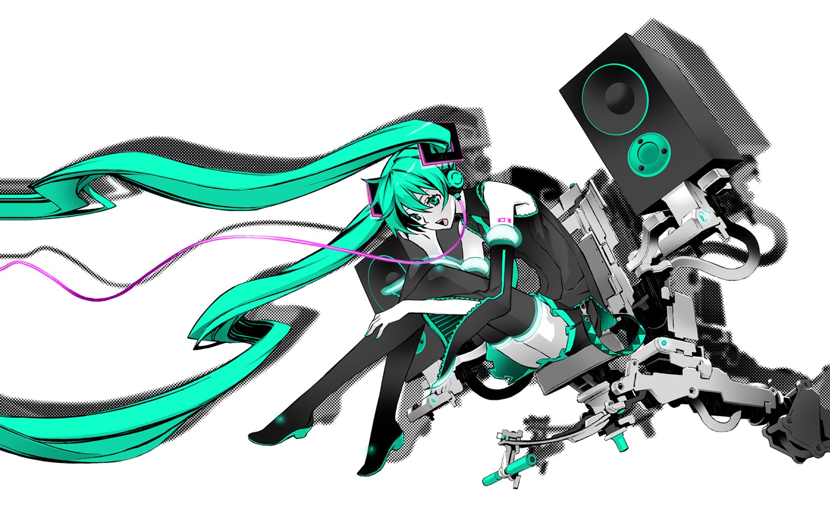 Miku with robotic speaker