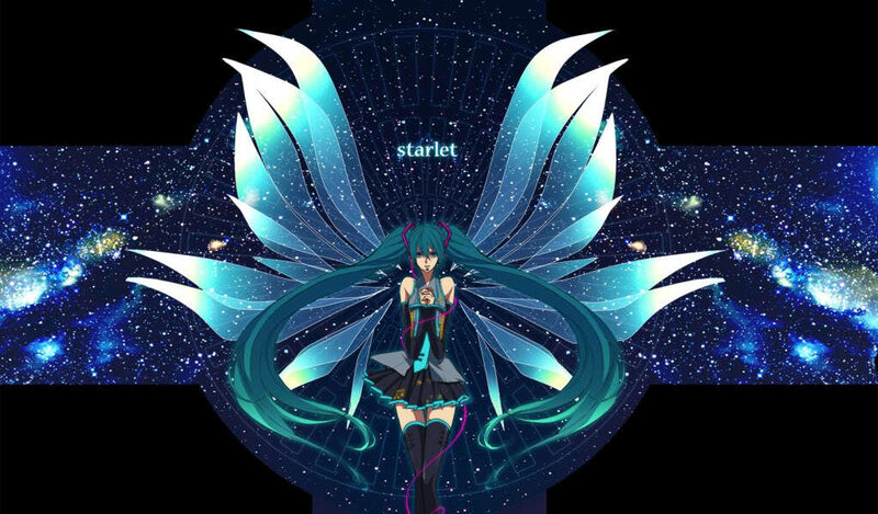 Miku with starry wings
