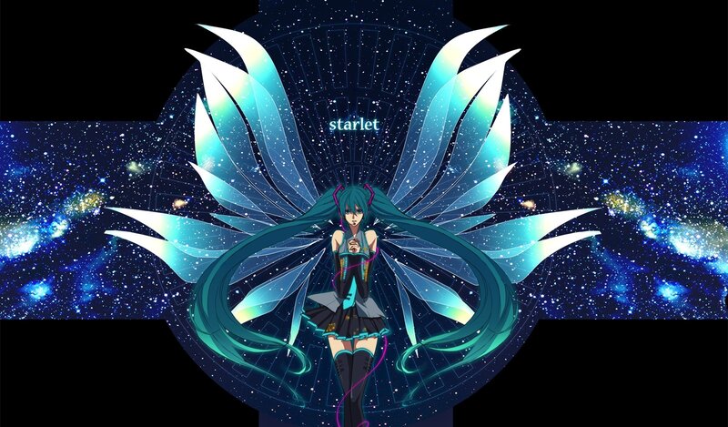 Miku with starry wings