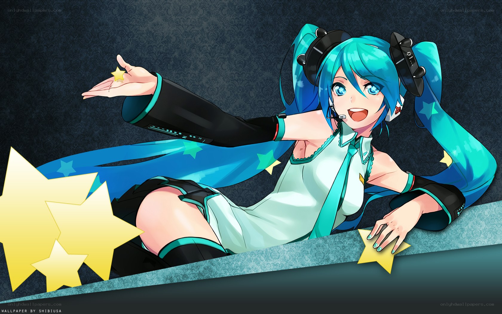 Miku with stars