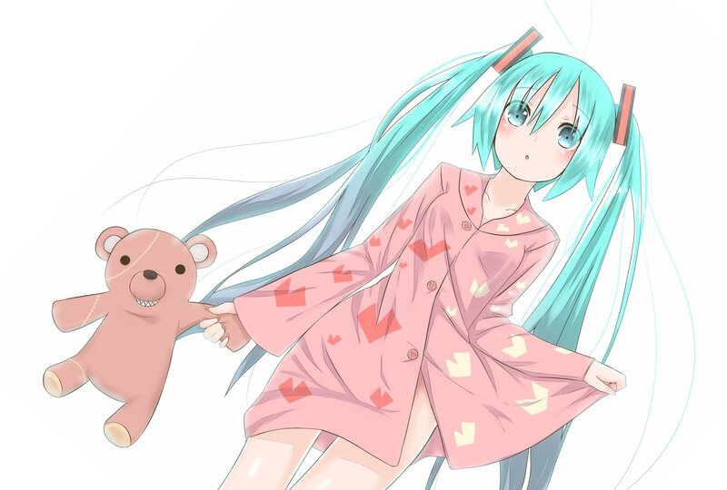 Miku with teddy bear