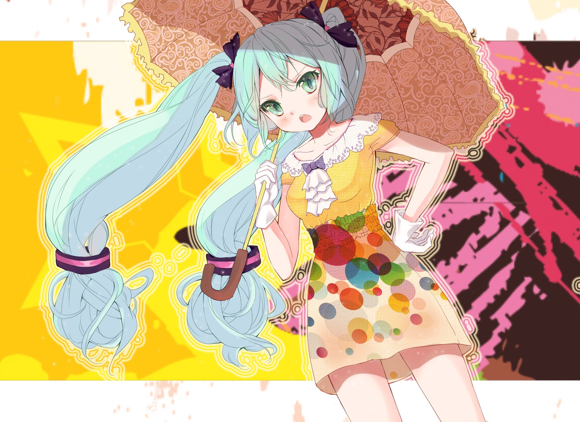 Miku with umbrella art