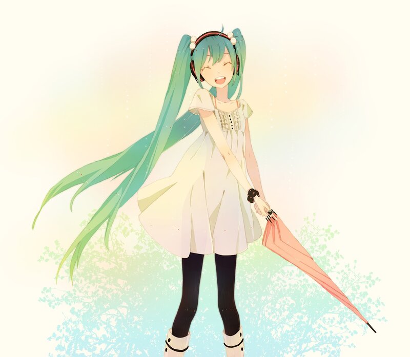 Miku with umbrella