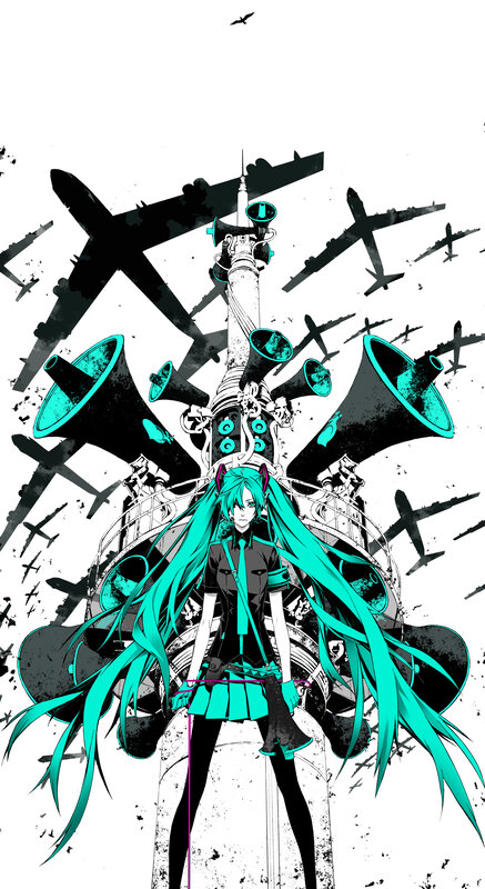 Miku with war machines