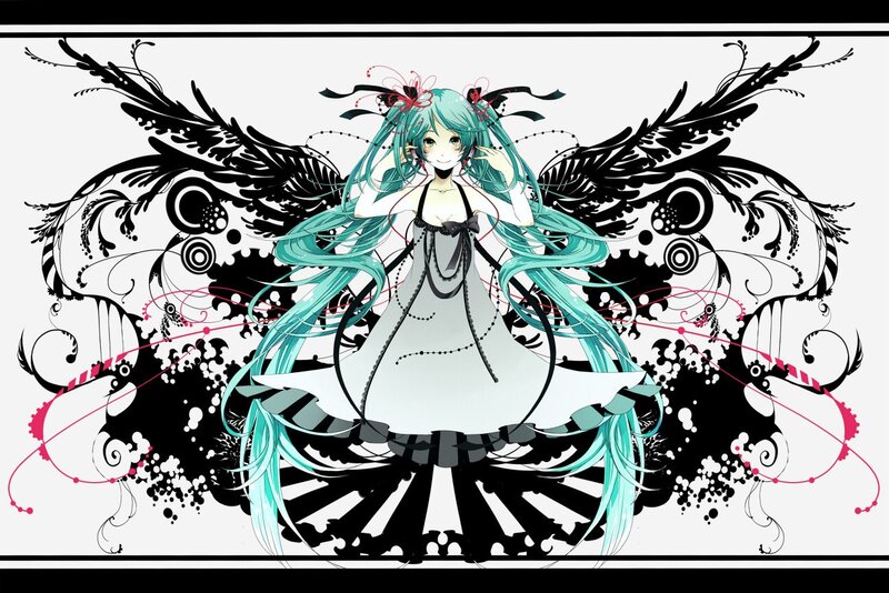 Miku with wings and dress