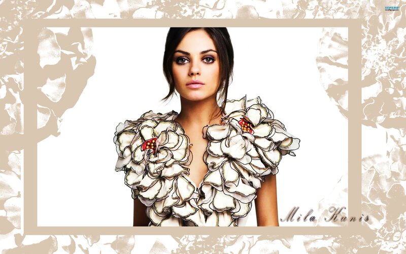 Mila Kunis in floral dress