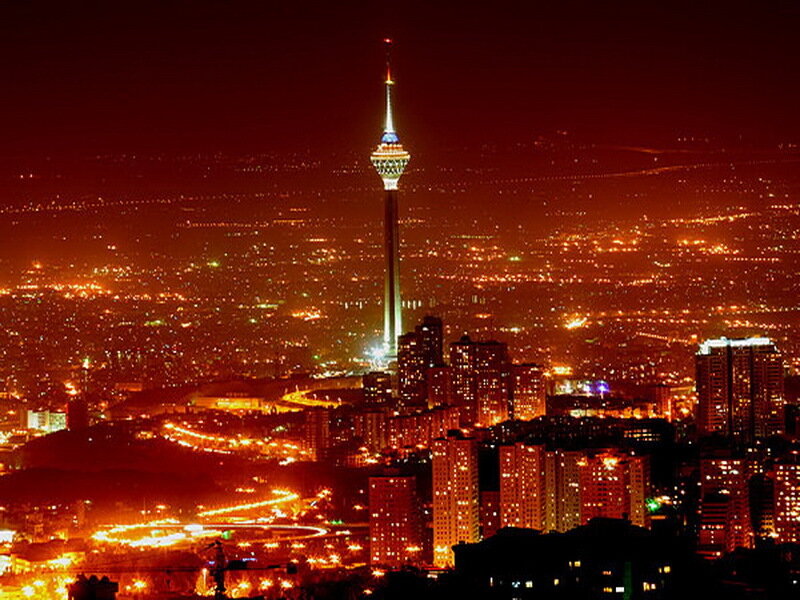 Milad Tower at Night — Red