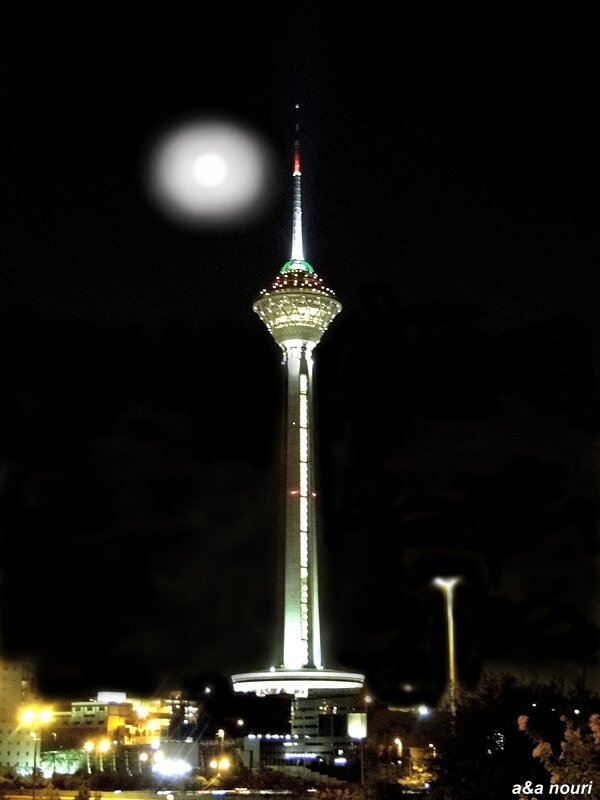 Milad Tower at night