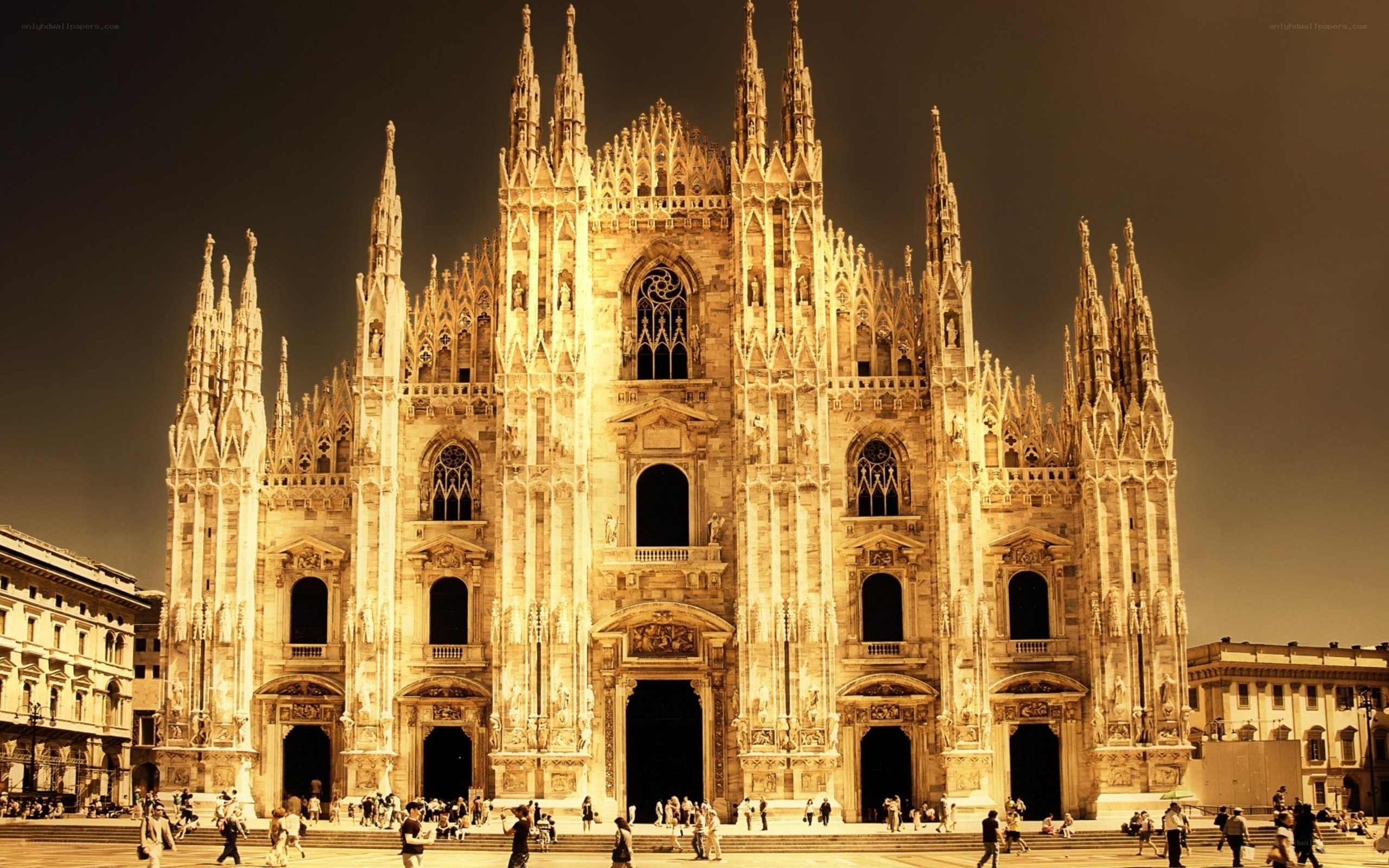 Milan Cathedral at night