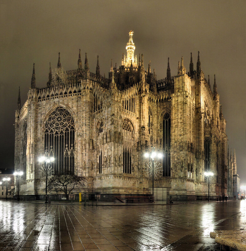 Milan Cathedral at night