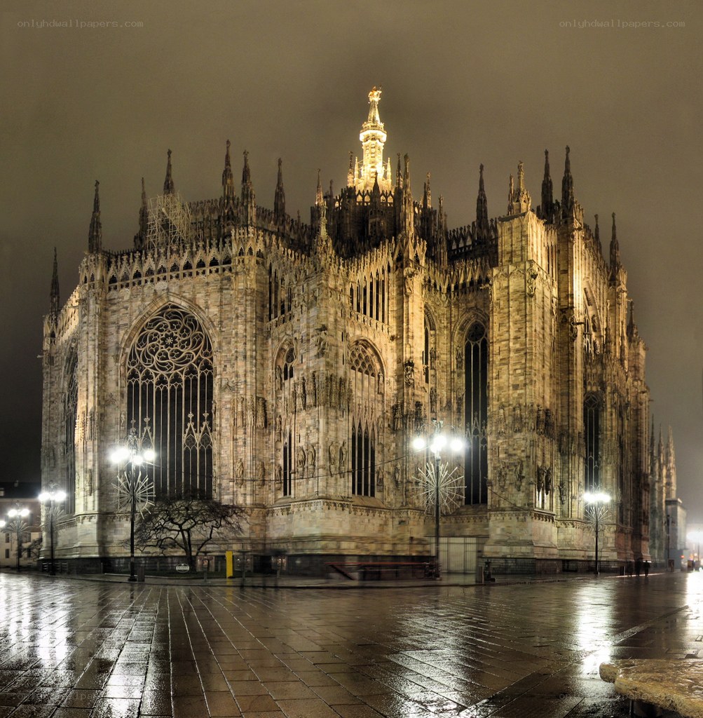 Milan Cathedral at night