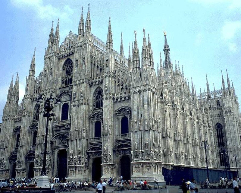 Milan Cathedral Facade — Gray, Grand