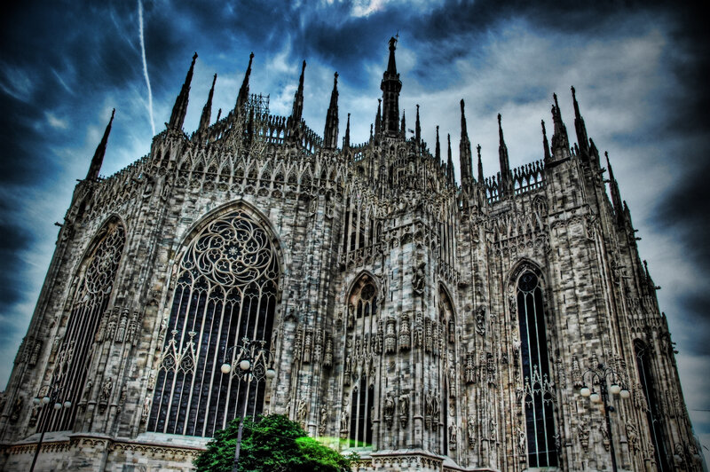 Milan Cathedral Facade — Gray