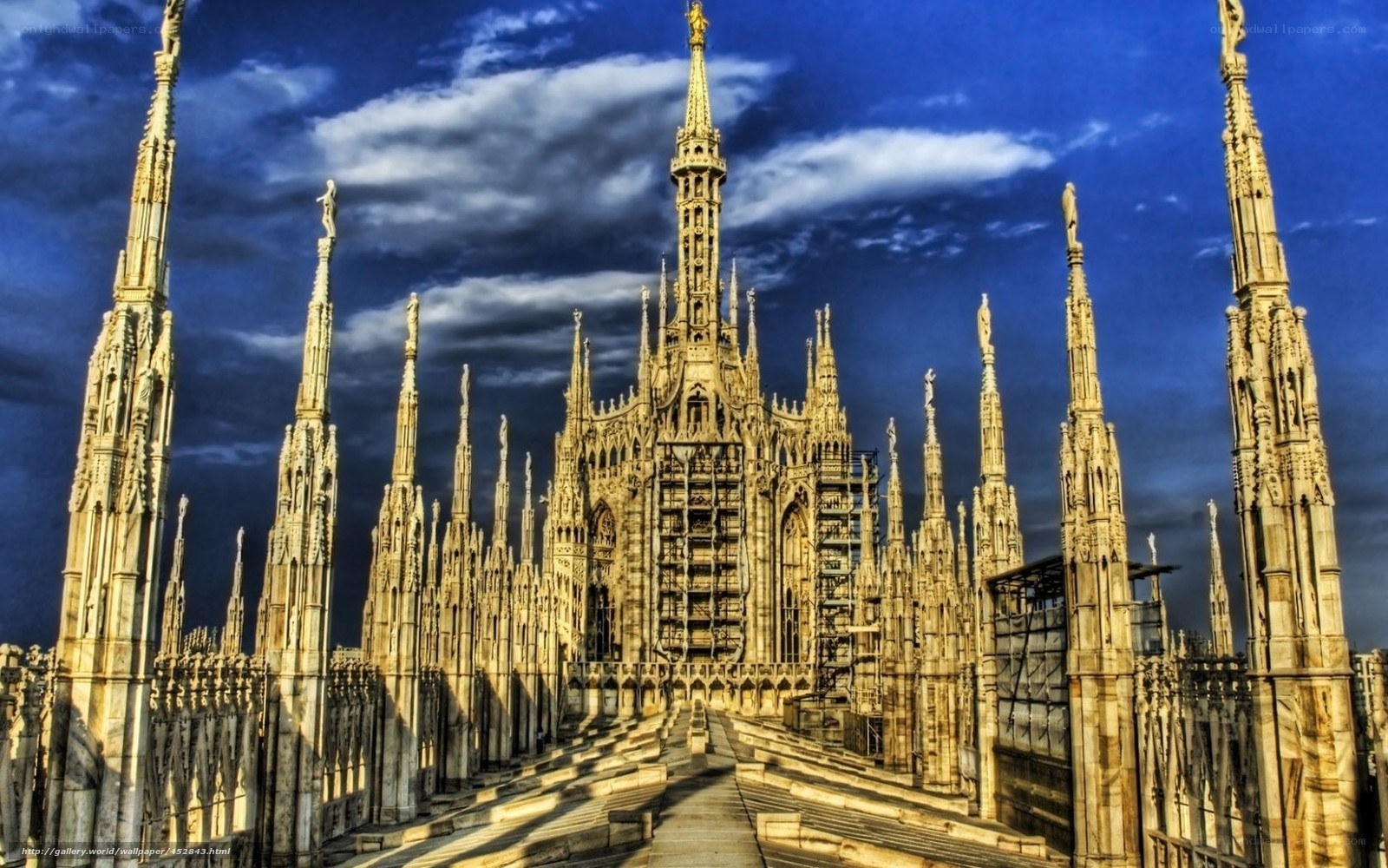 Milan Cathedral rooftop view